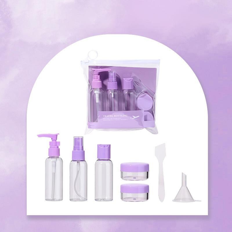 Lot de 7 flacons distributeurs de cosmétiques Dopamine Color Travel de 50 ml