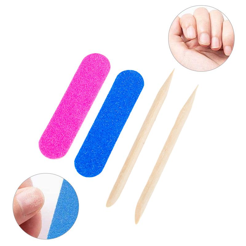 Buy 50Pcs/Set Nail Cleaning Care Kit Disposable Mini Nail File Sticks