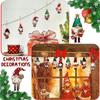 12PCS/PACK Christmas Tree Pendant Christmas Soldier Colorful Decoration Wood Holiday Ornament