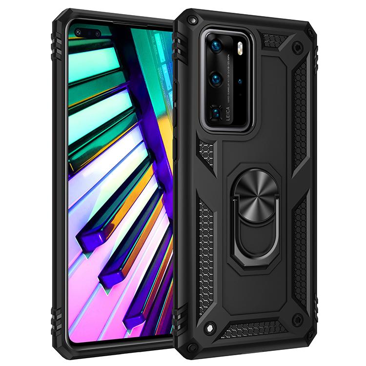 Ütésálló Páncél Autós Mágneses Telefontok Huawei Mate 40 30 20 20X P40 P30 P20 Lite Pro Plus 5G 2019-hez Gyűrűtartó Hátlap