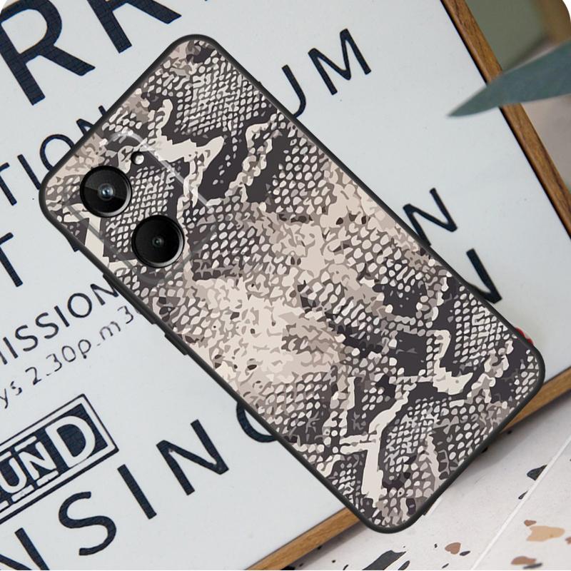 Cobra Python Snake Skin For Realme C55 C53 C67 GT Neo 5 6 9 10 11 12 Pro Plus C11 C25 C21Y C30 C31 C33 C35 C51 Case