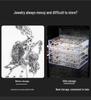 Clear 5-Layer Jewelry & Nail Art Organizer Box with 120 Compartments