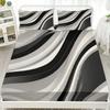 Abstract Geometric Line Elastic Print Fitted Sheet Microfiber Deep Pocket Mattress Fitted Cover Washable for Bedroom Adults Kids