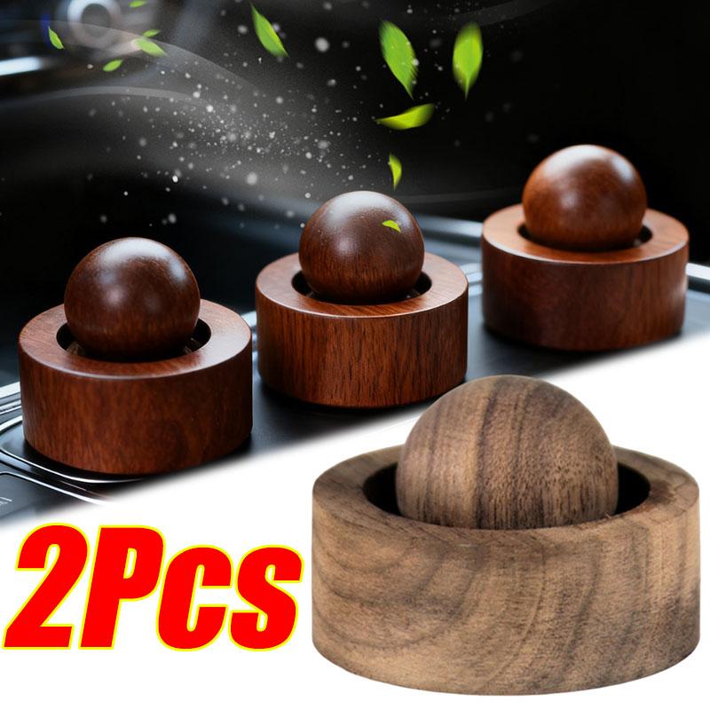 Mini Cute Natural Fragrance Diffuser Suitable for Car Home Bedroom Living Room Air Freshener Essential Oil Diffuser Made of Wood