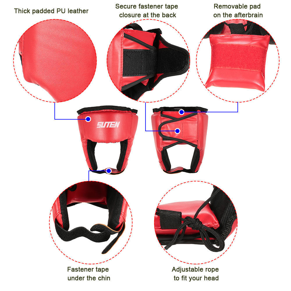 Boxerský trénink Headgear Head Guard Bojová umění Kick Sparing Helmet Gear Obličejový chránič hlavy