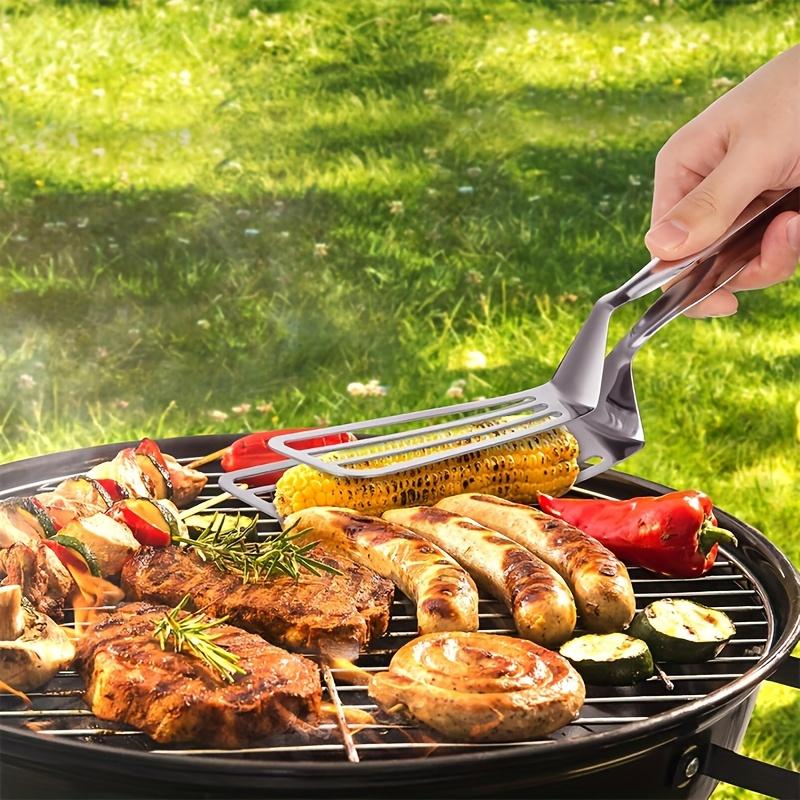 Edelstahl Multifunktional 1 Stück Servierzange - Mühelose Lebensmittelzubereitung und Präsentation für Buffet, Fischbraten, Brot, Steak, Salat und Dessert