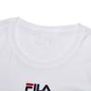Fila Simple Solid Color Embroidered Skin-Friendly Regular T-Shirt Women Tops White F11W928108FWT