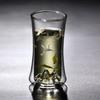 Ge Bei Tang Crane Gold & Silver Double-Layer Glass Tea Cup