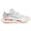 New LiNing Exceed Infinity Running Shoes Women's Low Top White/Grey/Powder AGLR084-8