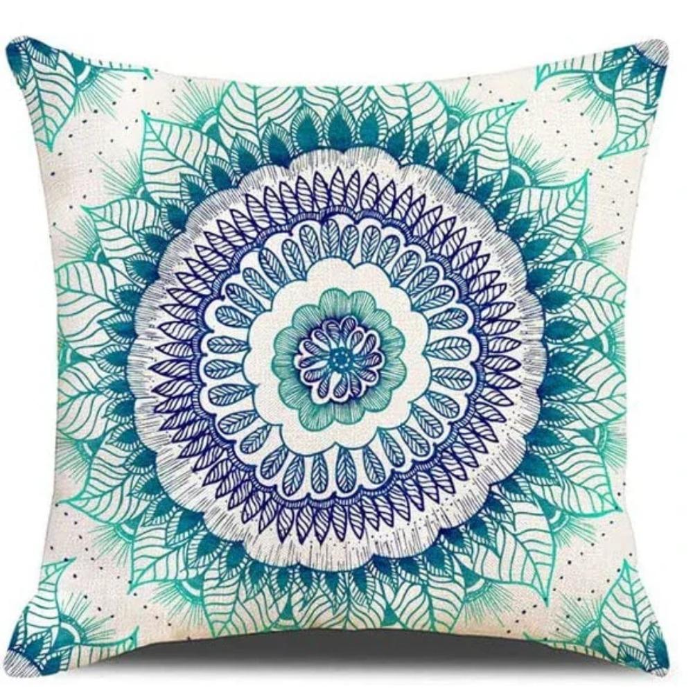 Blue Mandala  Cushion Cover for Car Living Room Sofa Bedroom Home Decor Pillowcase