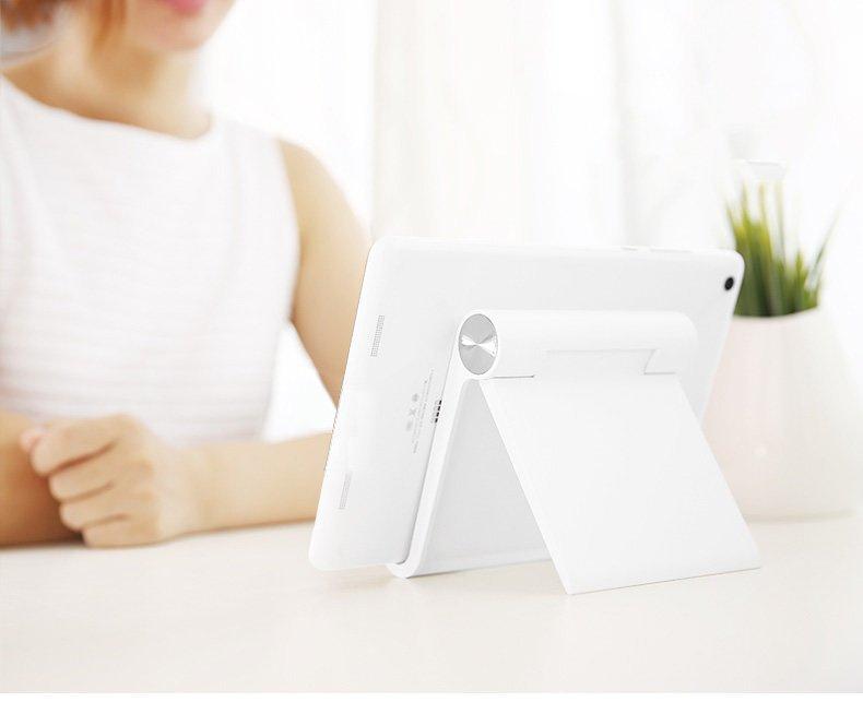 Ugreen LP115 Universal Adjustable Stand for 4.7-11" Tablets and Smartphones, Sleek White Design, Compact Size 120x107mm
