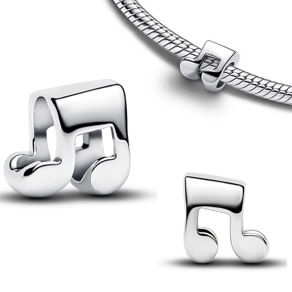 925 Silver Music Instrument Charms Piano Headphone Trumpet Violin Pendant Beads DIY Bracelet Necklace Gift for Her