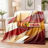 Union Berlin FC Bedruckte Flanelldecke Warmer Komfort Tagesdecke für Innenbereich Heimdekoration