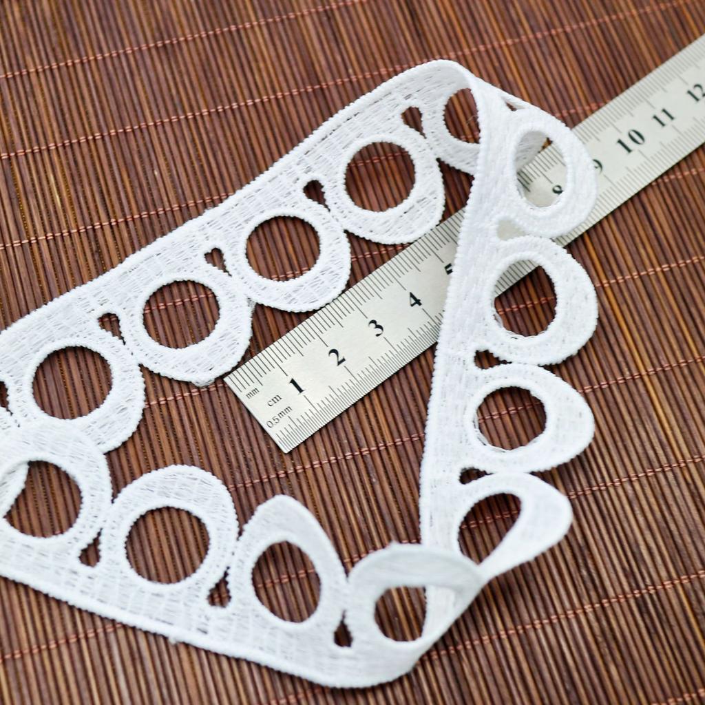 Unilateral Milk Silk Water-Soluble Lace, Circle Hollow Underwear Dress Lace Cheongsam Skirt Swing Handmade Accessories