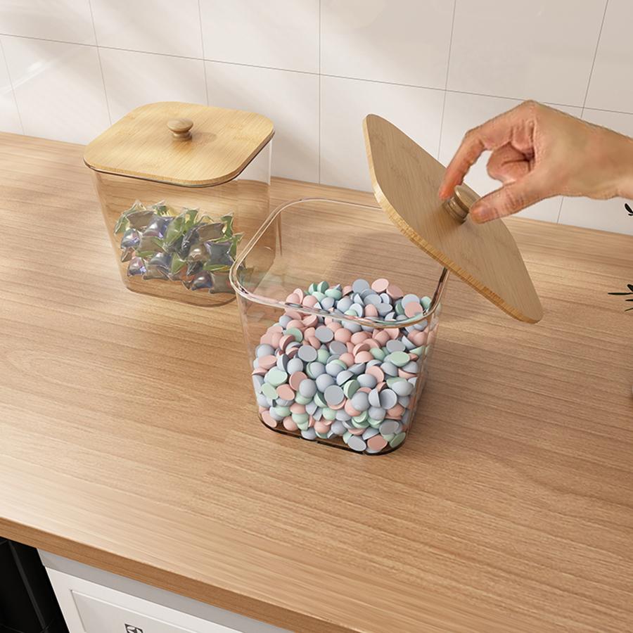 Laundry Room Organization Storage Containers 80oz Laundry Pod Containers with Lids for Laundry Detergent Laundry Pods Dry Sheet