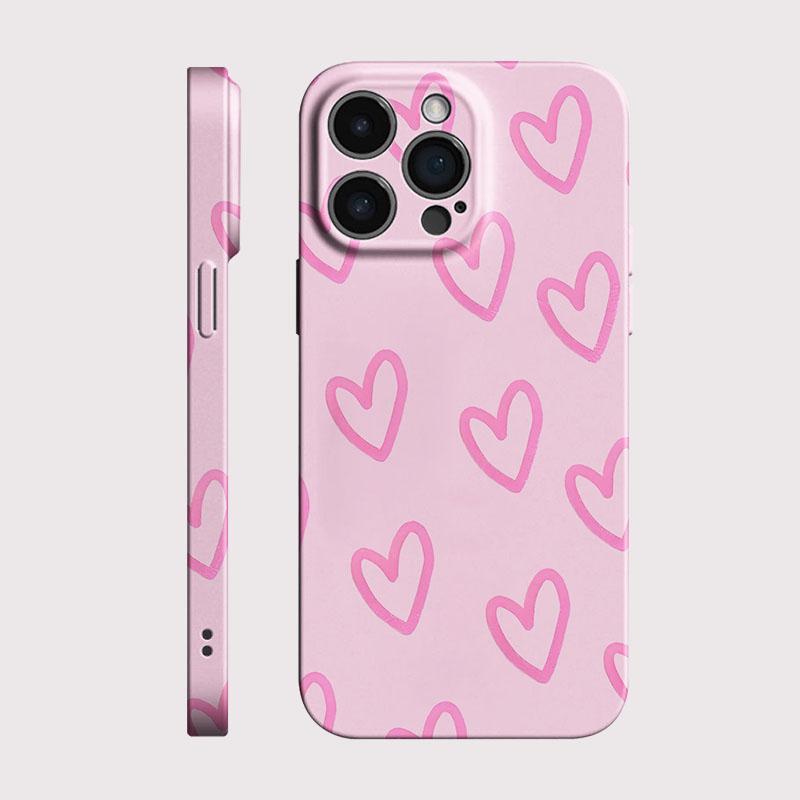 Luxus Clmj Swag Rosa Liebesherz Glänzende Folie Harte PC-Handyhülle für Google Pixel 7 7a 8 8a 9 9a Pro XL 5G