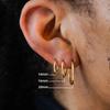 1 Pair of Classic Plain Circle Trend Hip Hop eEarrings Stainless Steel Men's Women's Simple Design Style Jewelry Does Not Fade