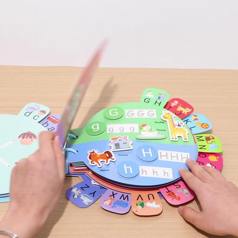 Busy Book Quiet Book Activity Book Alphabet Sticker Book For Children Brain Training Book Quiet Book Letter Awareness