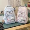 Schoolbag New Japanese High-value Fresh and Sweet Dopamine Transparent Pain Bag High School Students Large-capacity Backpack