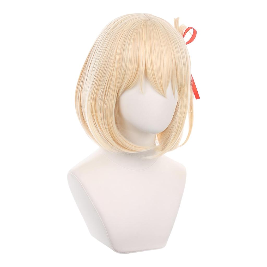 Iirukaa Lycoris Recoil Nishikigi Senzoku Perücke, Cosplay-Perücke mit Perückennetz, Hitzebeständig, für Fotografie, 2D-Veranstaltungen, Halloween und Kostüme