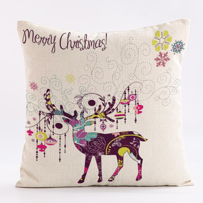 Watercolor Pattern Of A Moose Throw Pillow Cover With Short Plush Print Living Room Sofa Decoration Cushion Cover Pillow Covers
