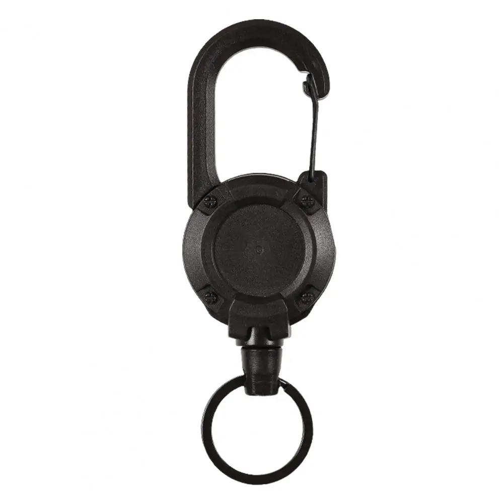 Tragbarer einziehbarer Schnallen-Schlüsselanhänger Karabiner-Ausweishalter Tragbarer teleskopischer Anti-Verlust-Schlüsselanhänger-Clip Campingzubehör