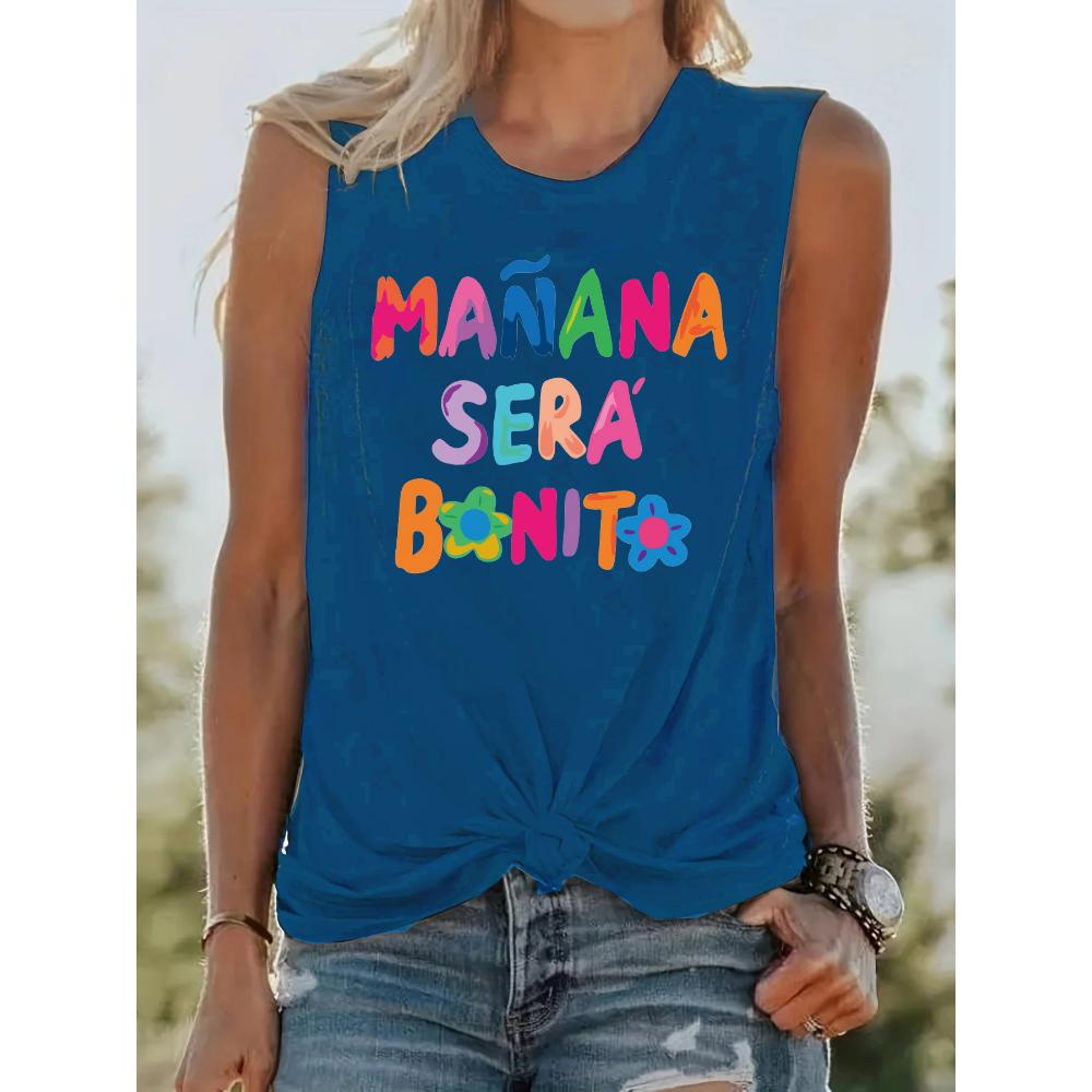 

Женская футболка без рукавов свободного кроя с круглым вырезом, большой уличный стиль с напечатанными словами morning, casual и summer. 5XL