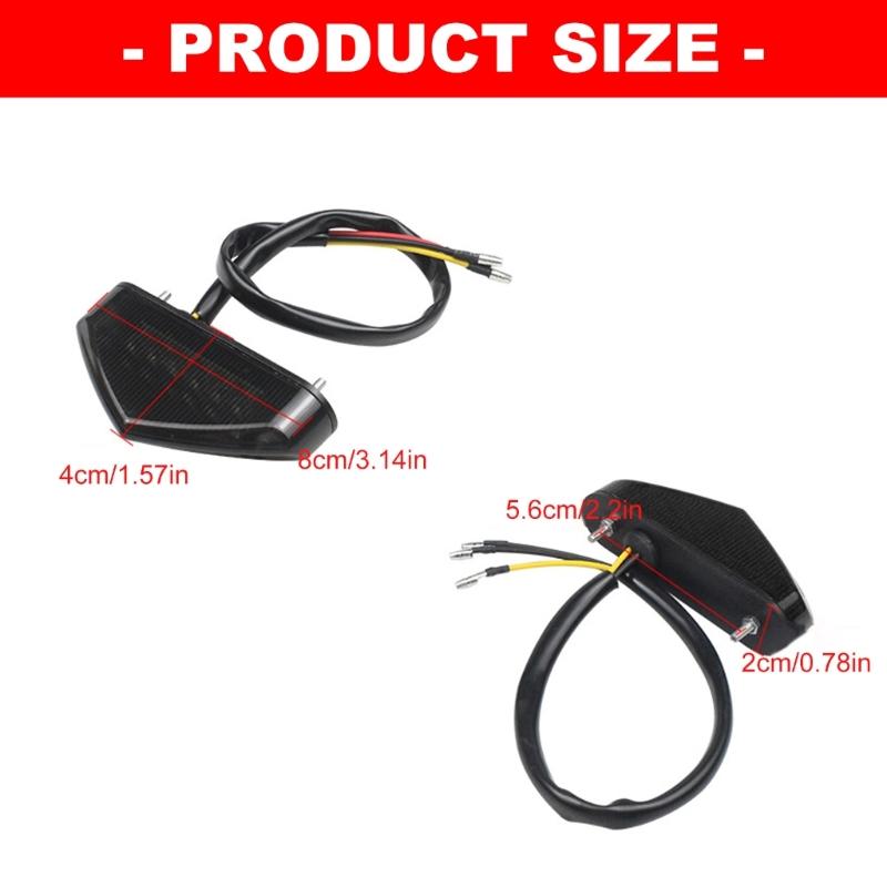 Universal Motorcycle Mudguard Tail Light ABS Triangle Design Enhances Visibility For Night Riding And Complex Road Conditions