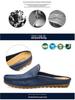 Men's Genuine Leather Closed-Toe Sandals - Breathable Summer Thong Shoes