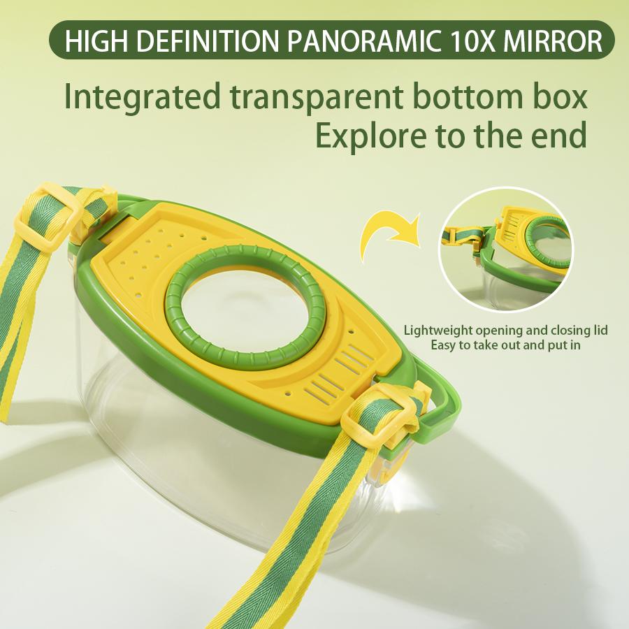 Children's Natural Outdoor Adventure Insect Capture Net Observation Box Telescope Magnifying Glass Bundle Clip Backpack Insect Jar