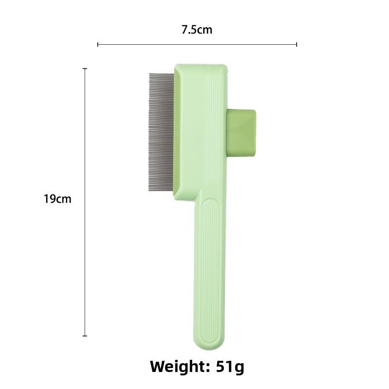 

Pet Cat Comb, One-click Untangle and Remove Floating Hair, Cat Self-cleaning Comb, Dog Hair Combing Magic Tool Fine needle зелёный
