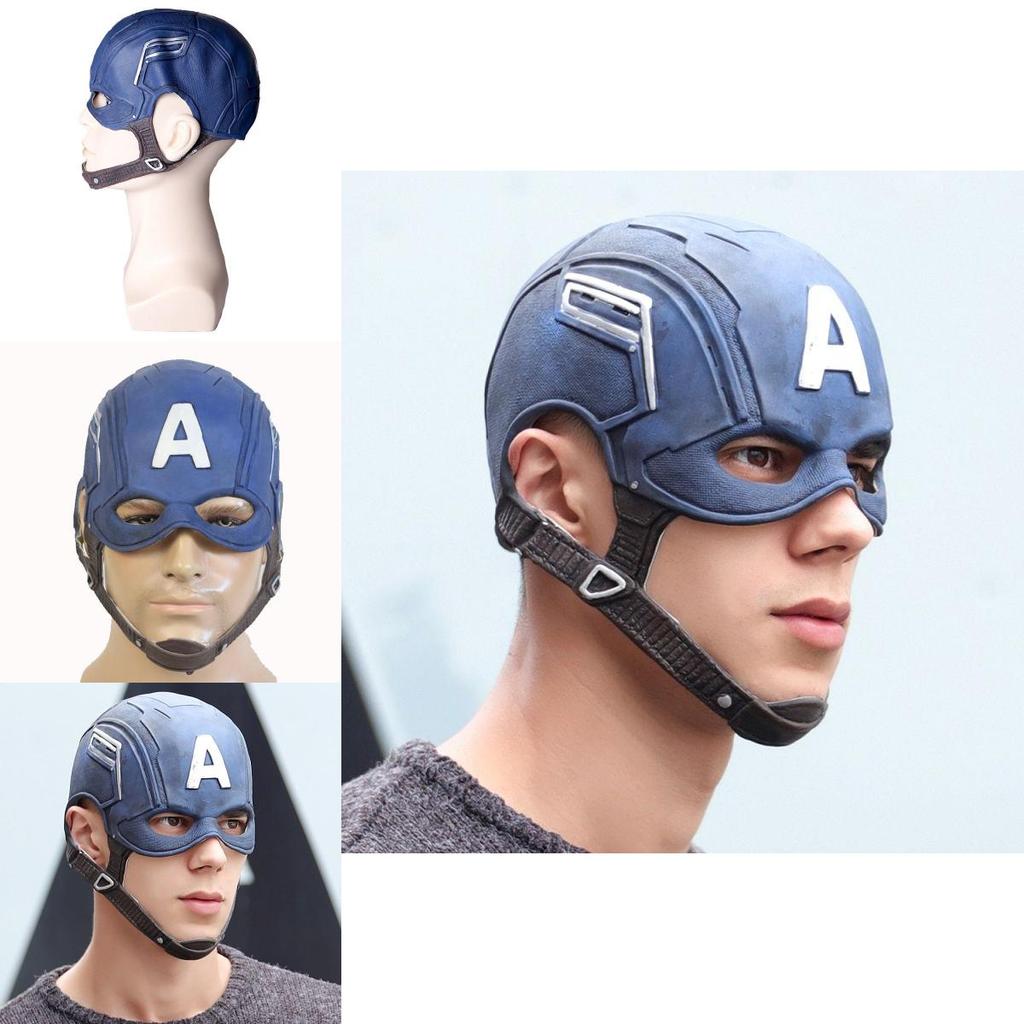 Marvel Avengers Captain America Full Face Movable Latex Mask For Adults