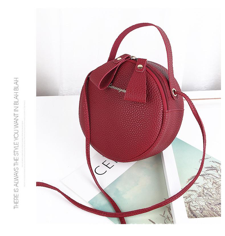 Small Round Bag Ladies Handbags 2021 Southeast Asia Foreign Trade Wholesale Fresh Female Bag Red Light Gray Blue Black Pink