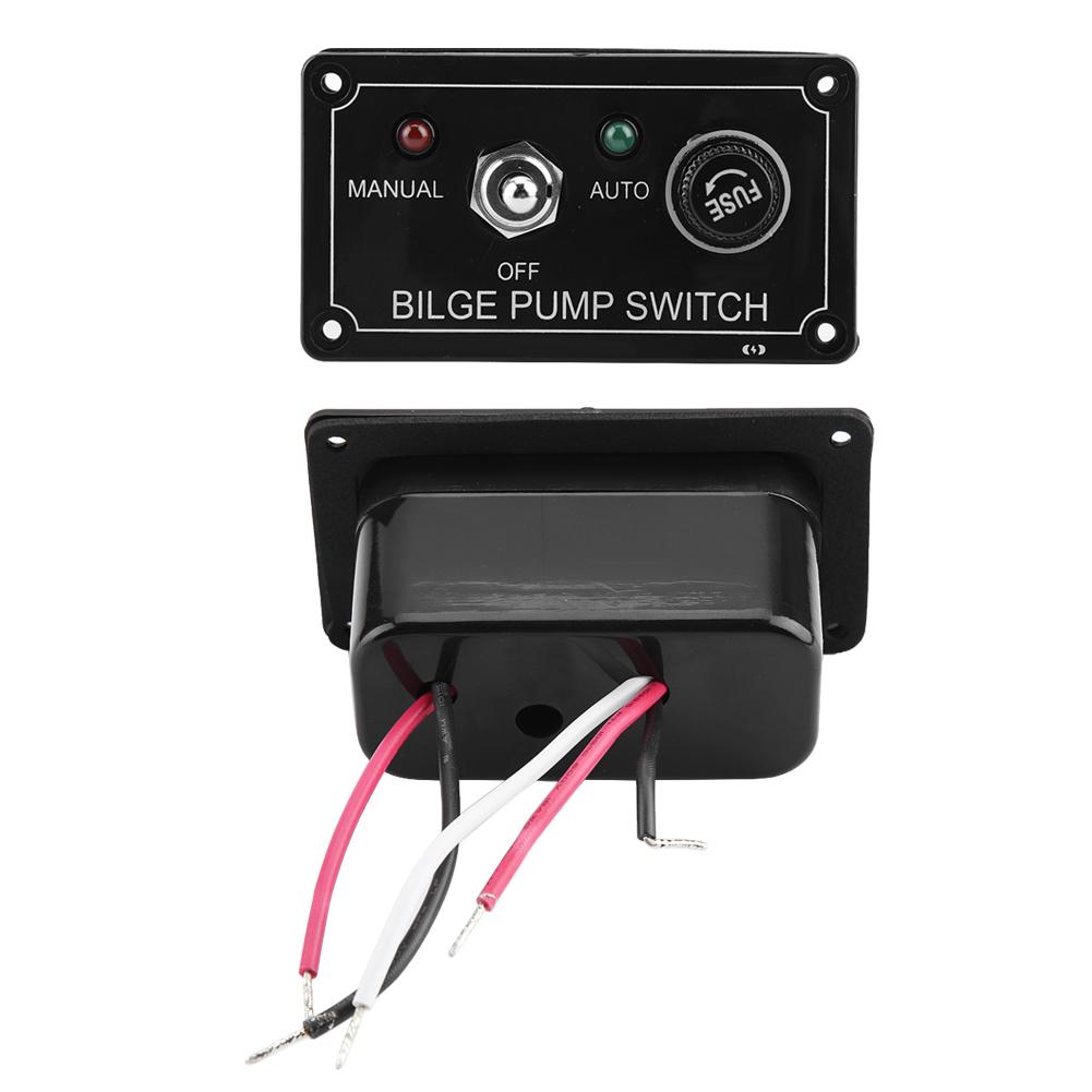 12V DC LED-Anzeige Bilgenpumpen-Schaltpanel Manuell Aus Auto für Boot Marine