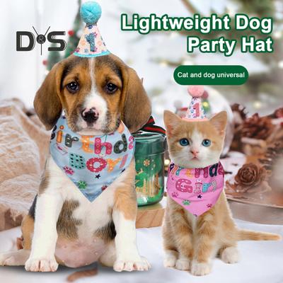 Accesorio de Disfraz de Cumpleaños para Perro Sombrero para Mascota Pañuelo Números Set Cachorro Disfraz Pañuelo Triangular Traje para Perros Pequeños Medianos Grandes