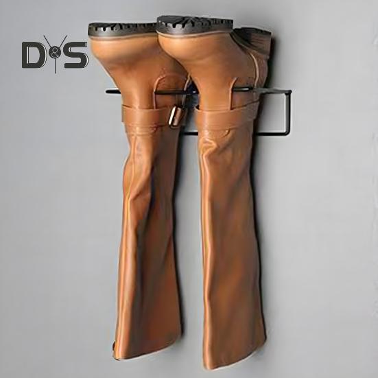 Wandmontierter Stiefelständer Schuhtrockner Stark belastbar Nicht leicht verformbar Robuster Metall-Stiefelorganizer