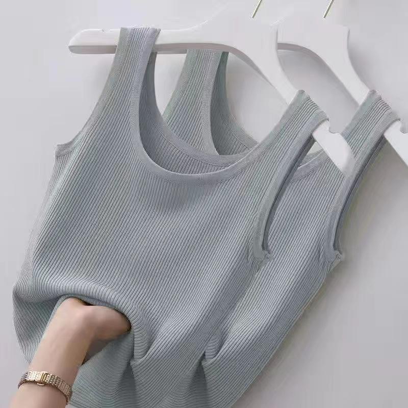 Vest Women Slim Outer Wear Inner Layering Bottomed Sleeveless Shirt Thin