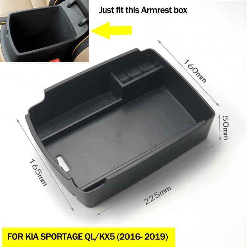Scatola portaoggetti centrale per Kia Sportage AT DRIVE 2016 2017 2018 Organizzatore console centrale Bracciolo Vano portaoggetti bracciolo Vassoio po