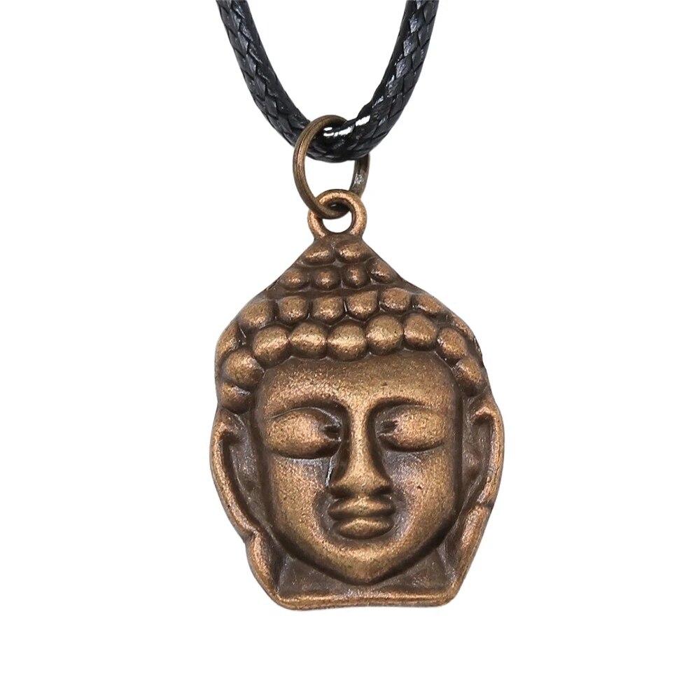 Buddhistischer Elefantengott-Halsketten-Paar-Anhänger, handgefertigter Schmuck für Männer, Kettenlänge 45 + 4 cm