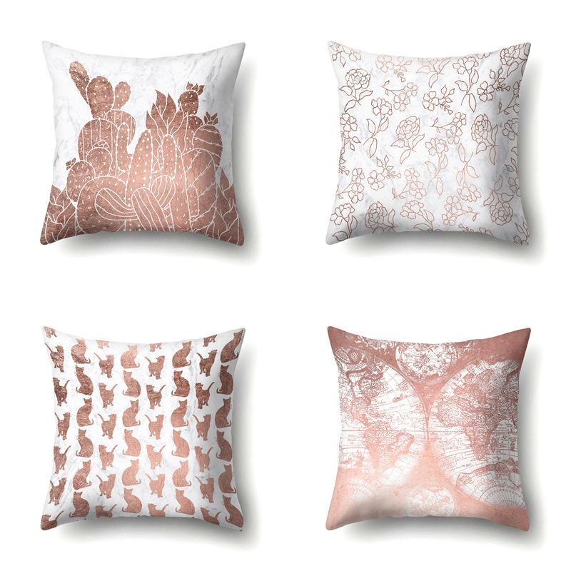 Polyester Pillow Case Automobile Decoration Home Print Pillow Case Automobile Sofa Waist Cushion Cover