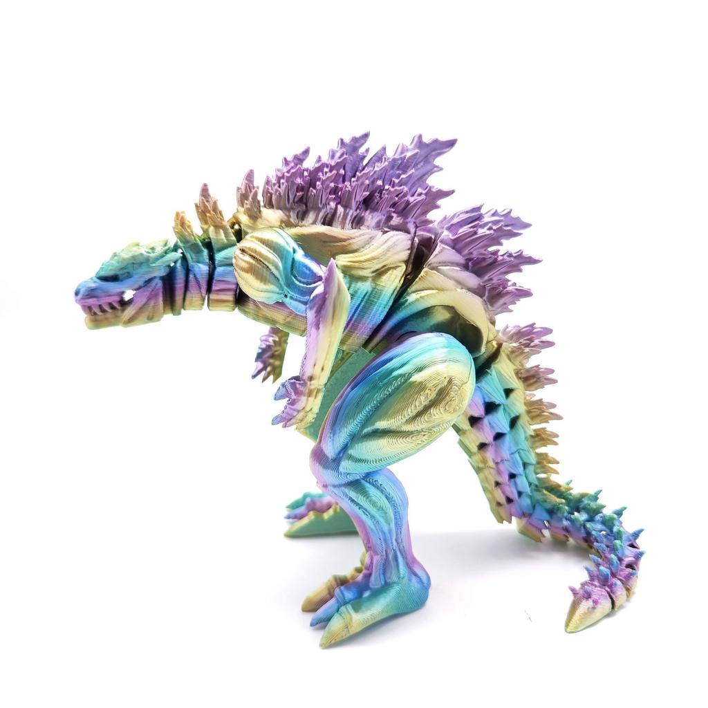 3D Printed Muscle Godzilla Dinosaur Joint Movable Creative Model Figurine for Boys As A Gift Decoration