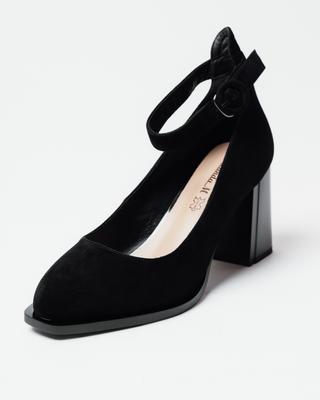 Sapatos femininos de salto Melanda 2553 37 preto camurça