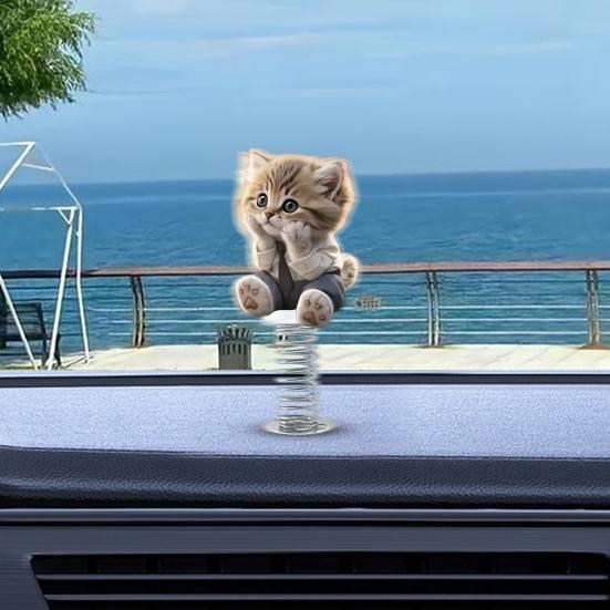 

2 шт. Акриловые автомобильные украшения Многоцелевые 2D Мультяшные украшения для автомобиля в форме кошки Подвесные украшения 1