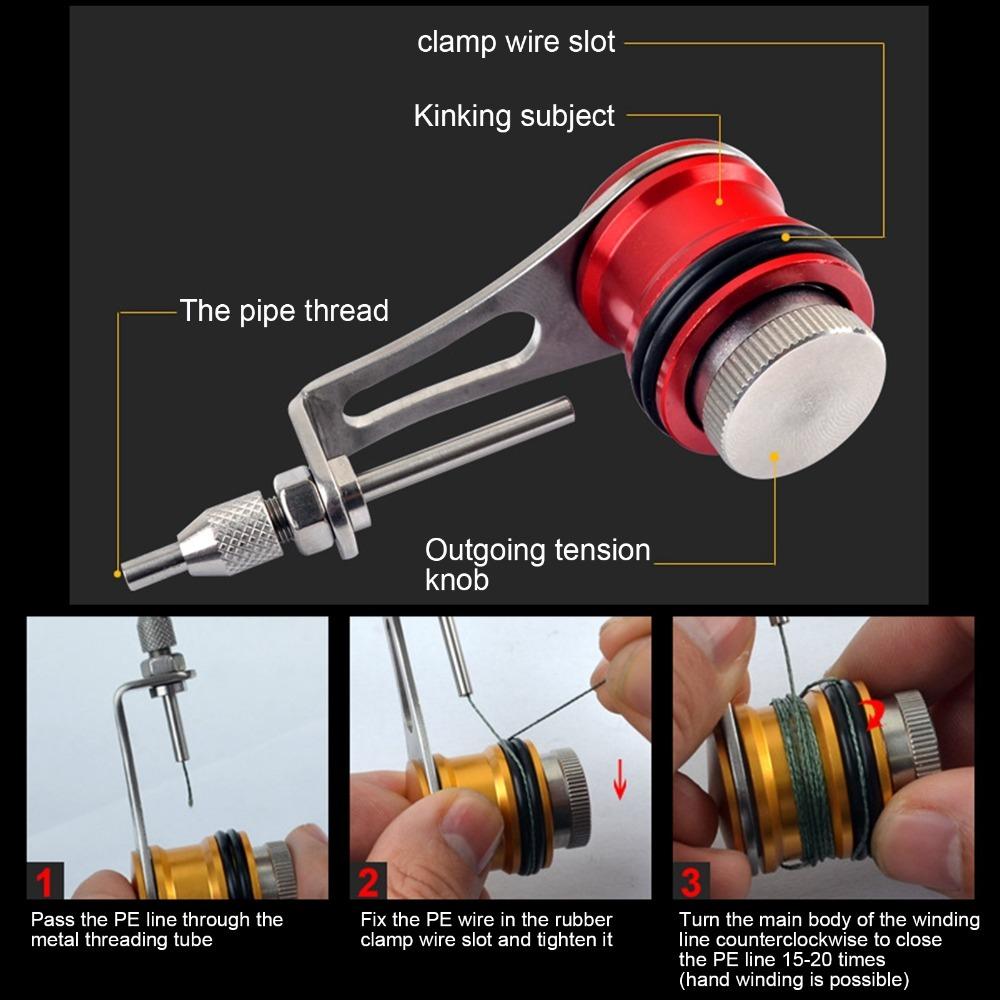 Lightweight Fishing Line Winder 3 Colors Fishing Knotting Kit Fishing Knot Tying Tool Fly Fishing красный