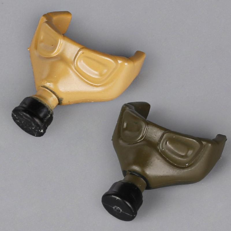 MOC WW2  Green Gas Mask  Military Soldiers Accessories Warfare Motorcycles Ammunition Box Equipment  Bricks Toys Kids Gift