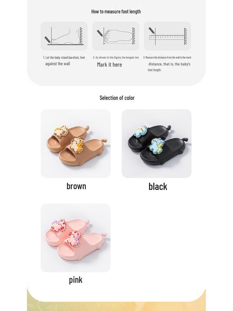 2026 Summer Kids' Non-slip Home Slippers - Cute 3D Horse Flip-flops for Boys & Girls