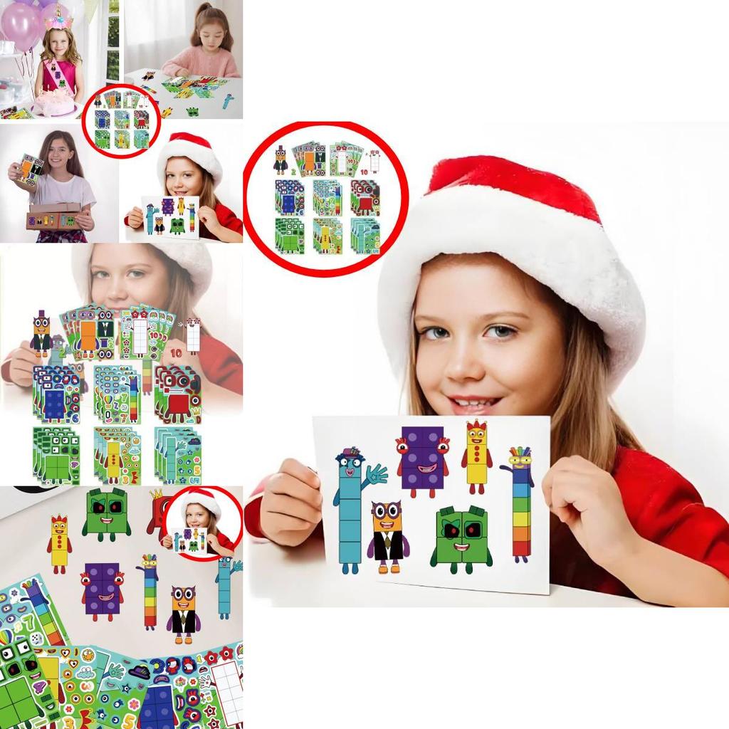 Cute New Digital Building Blocks Interactive Puzzle Stickers For Kids Fun Playtime