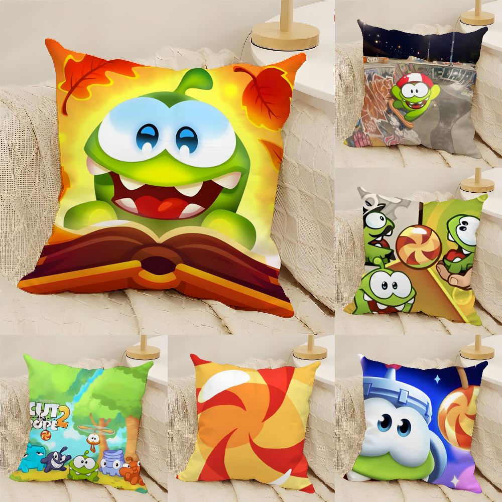 Puzzle Game C-Cut The Rope 1 Pillow Case Linen Pillow Case Sofa Home Decor Cushion Cover Cushion Cove