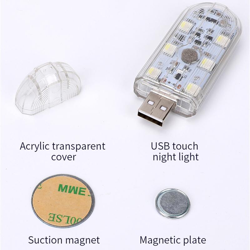 Touch Interior Light Car Reading Ceiling Light Magnetic Camper Trunk LED Interior Replacement Parts Car Interior Lighting