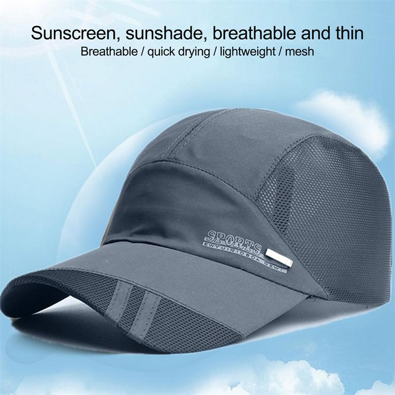 Schnelltrocknende Sonnenhüte für Herren und Damen für den Außenbereich, Sommer-Baseball-, Sport-, Golf-, Angelhut